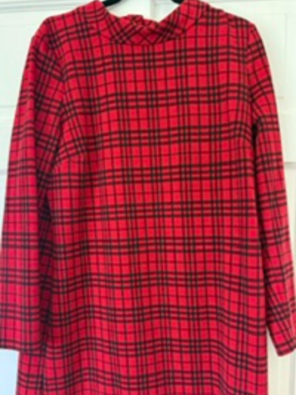 Windowpane Plaid Mockneck Dress - Picture 2 of 3